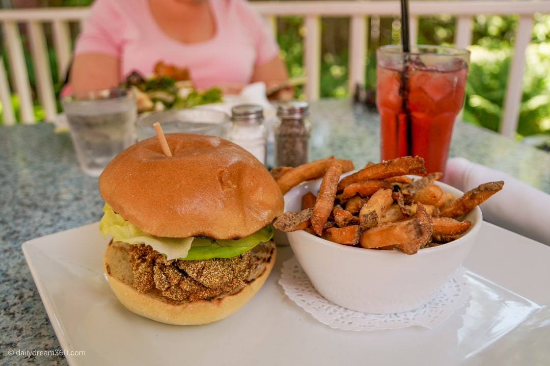lunch on the patio at Kettle Creek Inn Port Stanley Ontario