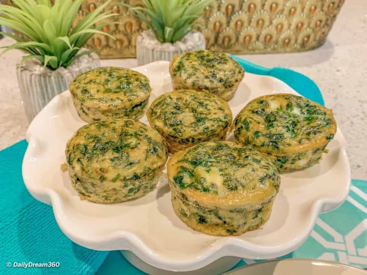 Low Carb Dairy Free Spinach Egg Bites