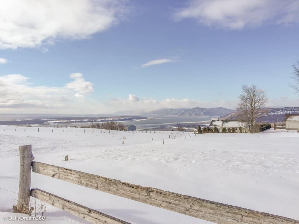 winter scene in Charlevoix Quebec