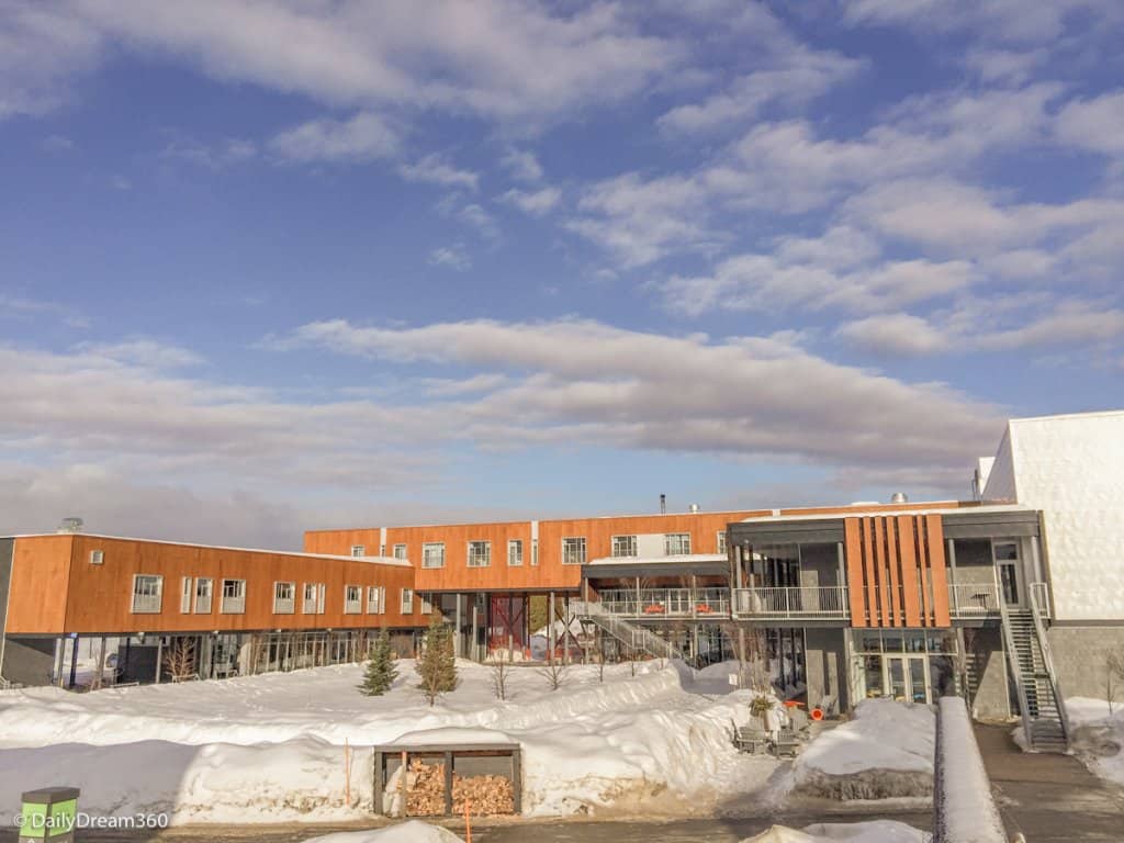 Look at main buildings at Germain Charlevoix Hotel