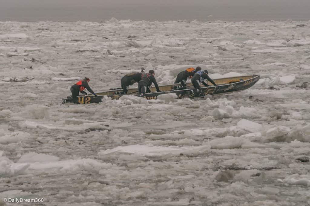 Isle-Aux-Coudre Ice Canoe Races 