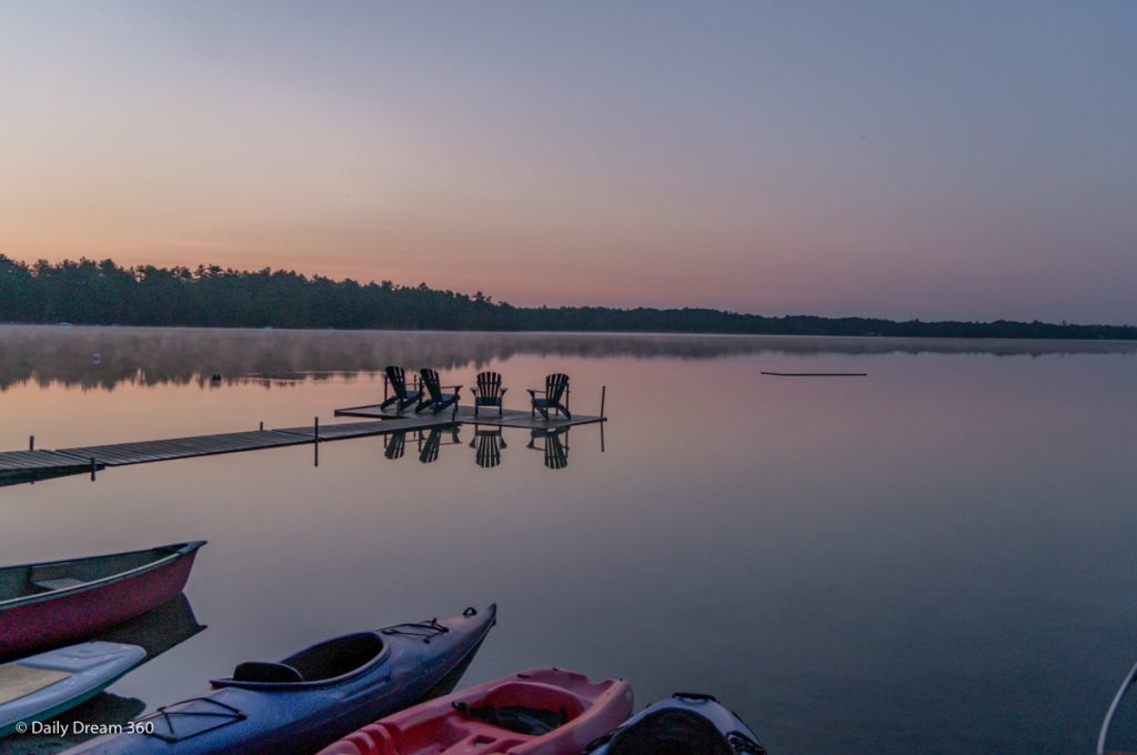 Sunset at Muskoka Beer Spa waterfront