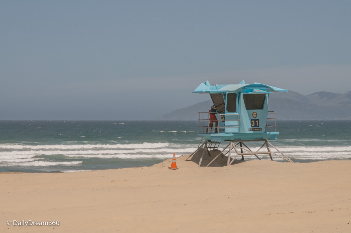 Lifeguard tower at Oceano Dunes beach