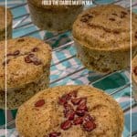 Hold the Carbs Low Carb Sugar Free Chocolate Chip Muffins sitting on cooling rack
