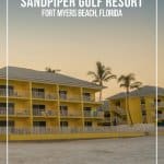 view of Sandpiper hotel Florida at sunrise from the beach