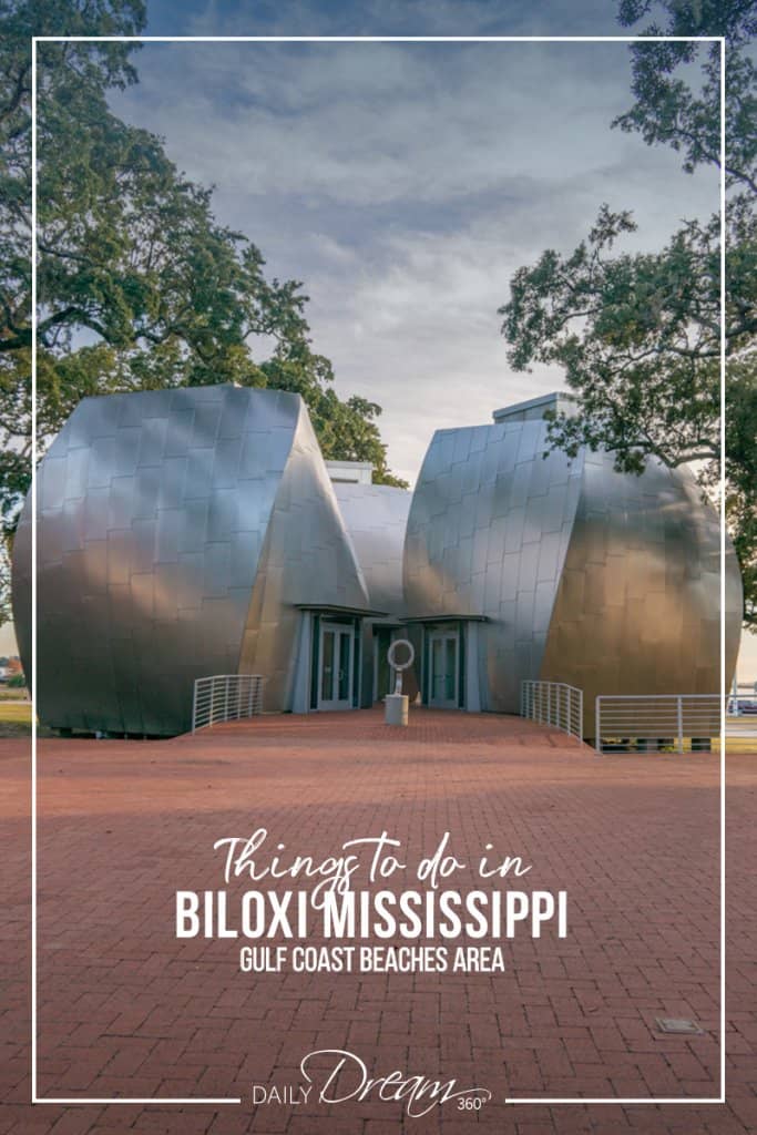 Metal pod buildings at Ohr-O'Keefe Museum of Art