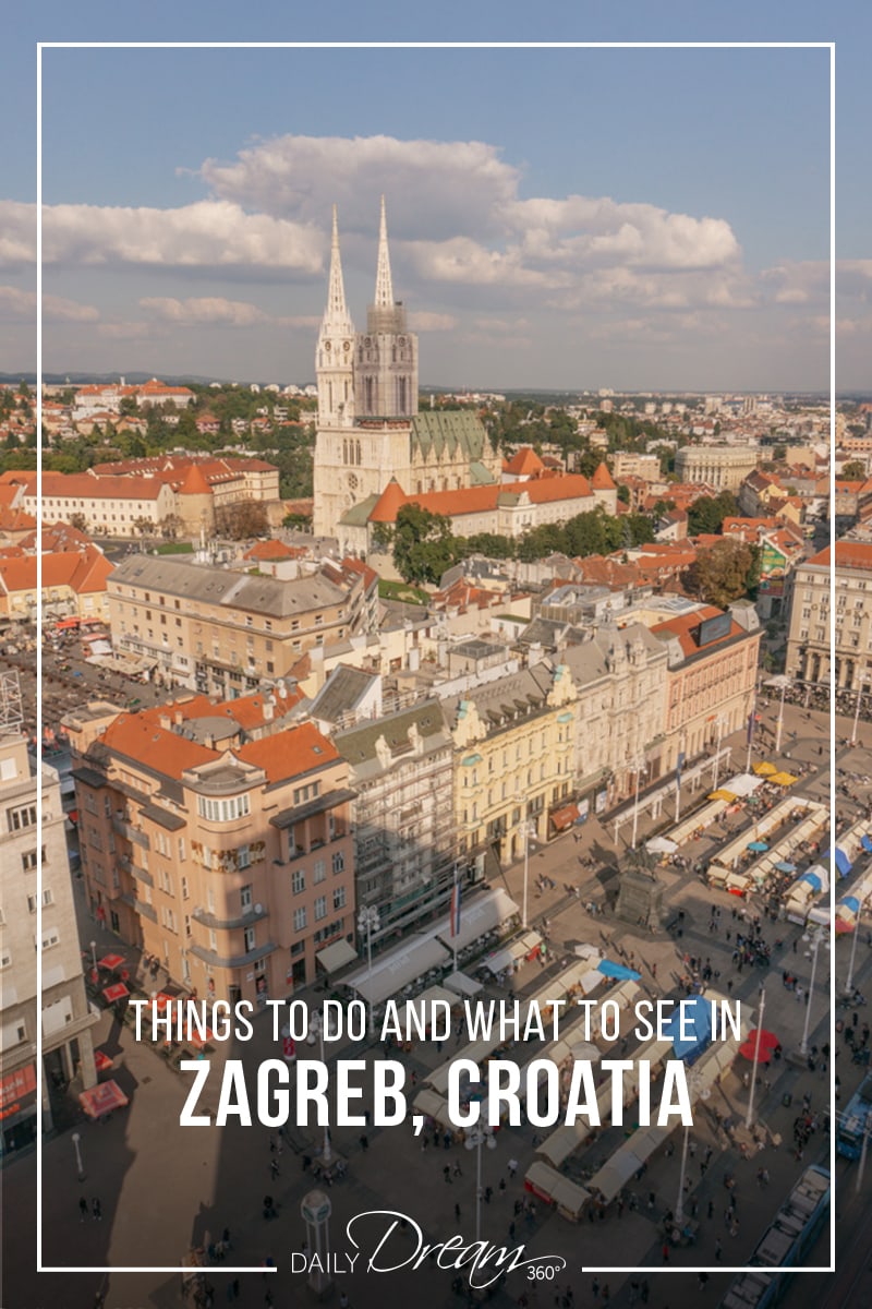 View on sunny day from Zagreb 360 observation tower