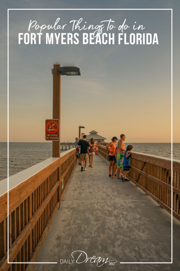 People on pier at Fort Myers Beach