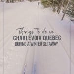 Cross country skiing in Charlevoix Quebec