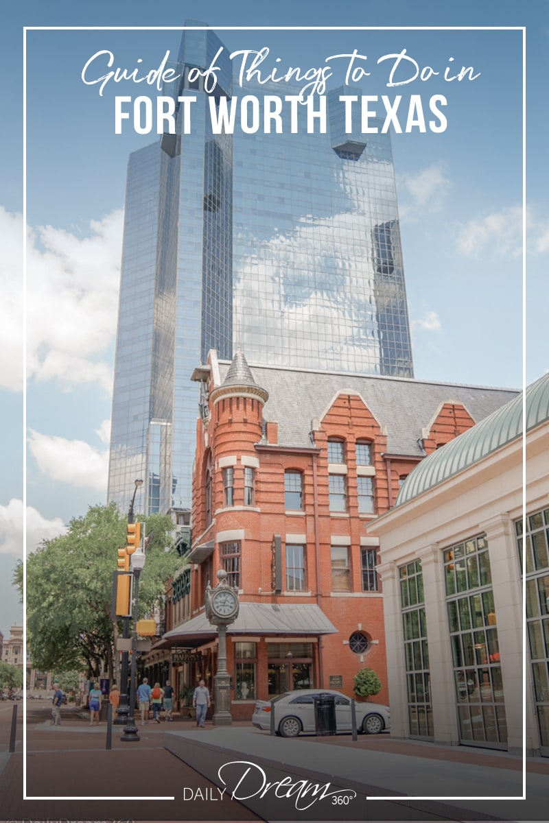 Old and New buildings in downtown Fort Worth Texas