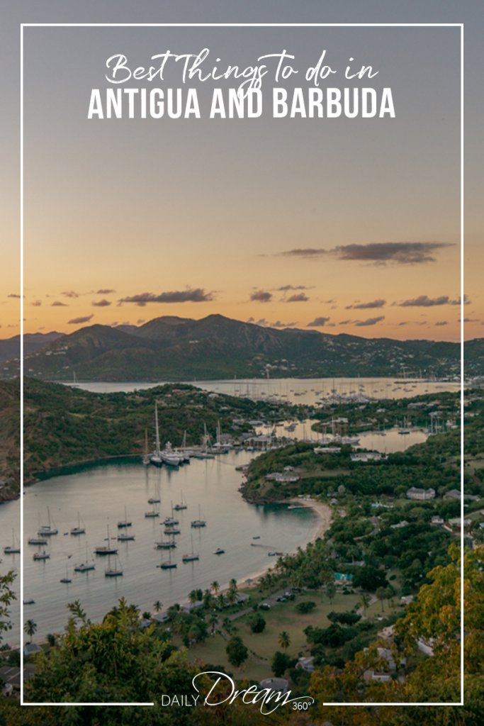 Sunset overlooking English Harbour from Shirley Heights