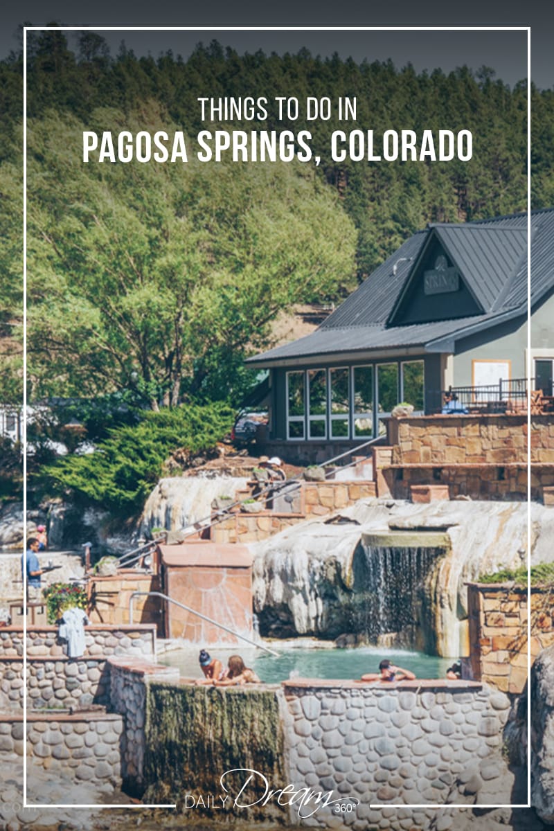 People in hot spring pool in Pagosa Springs Colorado