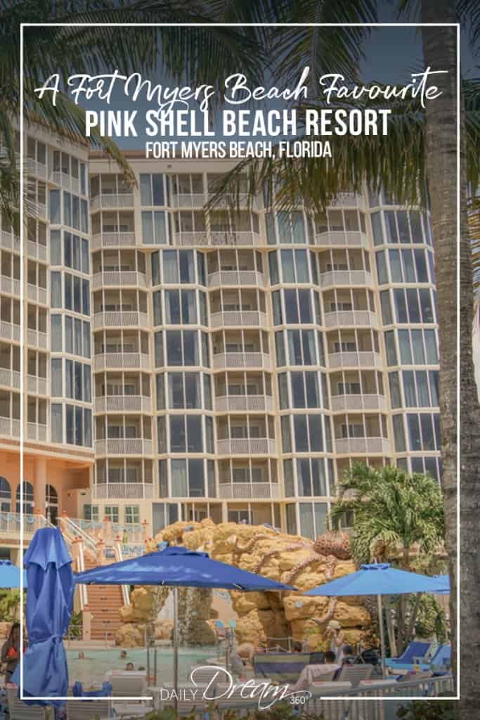 Main building at pool at Pink Shell Beach Resort Fort Myers Beach Florida