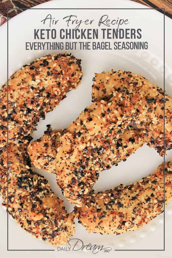 Air Fryer Keto Chicken Tenders No Breading on plate