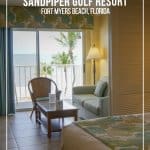 View to the beach from inside Oceanview suite at Sandpiper Resort Fort Myers Beach Florida