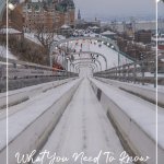 Look down the toboggan run in Quebec City