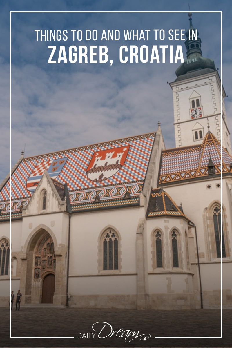 Famous St. Mark's Church in upper town of Zagreb Croatia