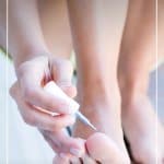 women applying nail polish to toes with text How to Pamper Yourself at Home DIY Spa Day