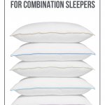 Stack of pillows with text How to Pick the Best Pillow for Combination Sleepers