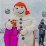 Snuggling with Bonhomme in Columbia 3-in-1 Omni Heat Jacket