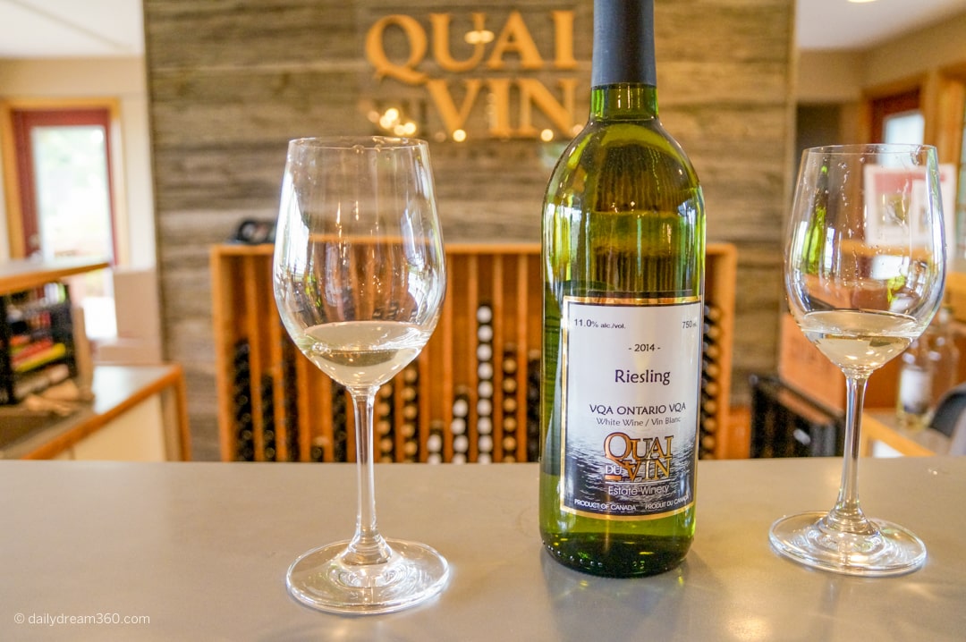 Wine tasting at Quai du Vin Port Stanley Ontario