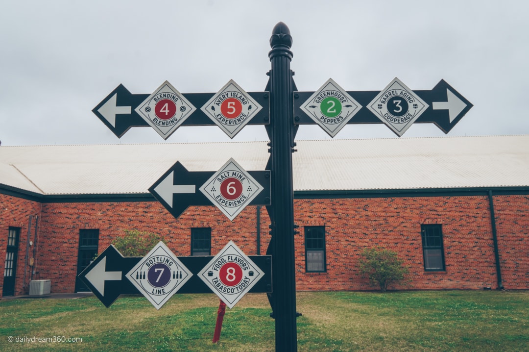 Signs on self guided TABASCO museum tour