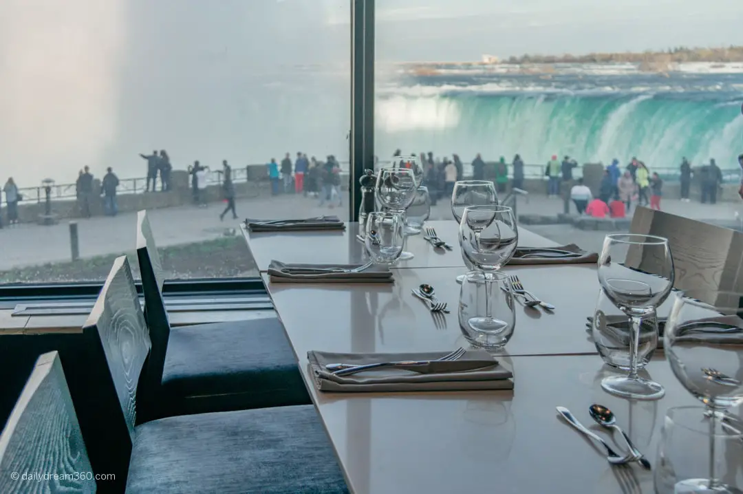 Table overlooking the falls Table Rock Restaurant Niagara Falls ON