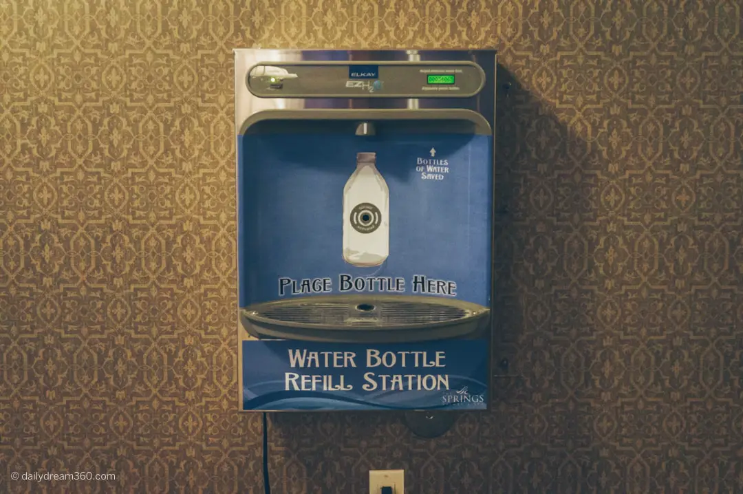 Water bottle filling station Classic standard room at Main building The Springs Resort and Spa Pagosa Springs Colorado