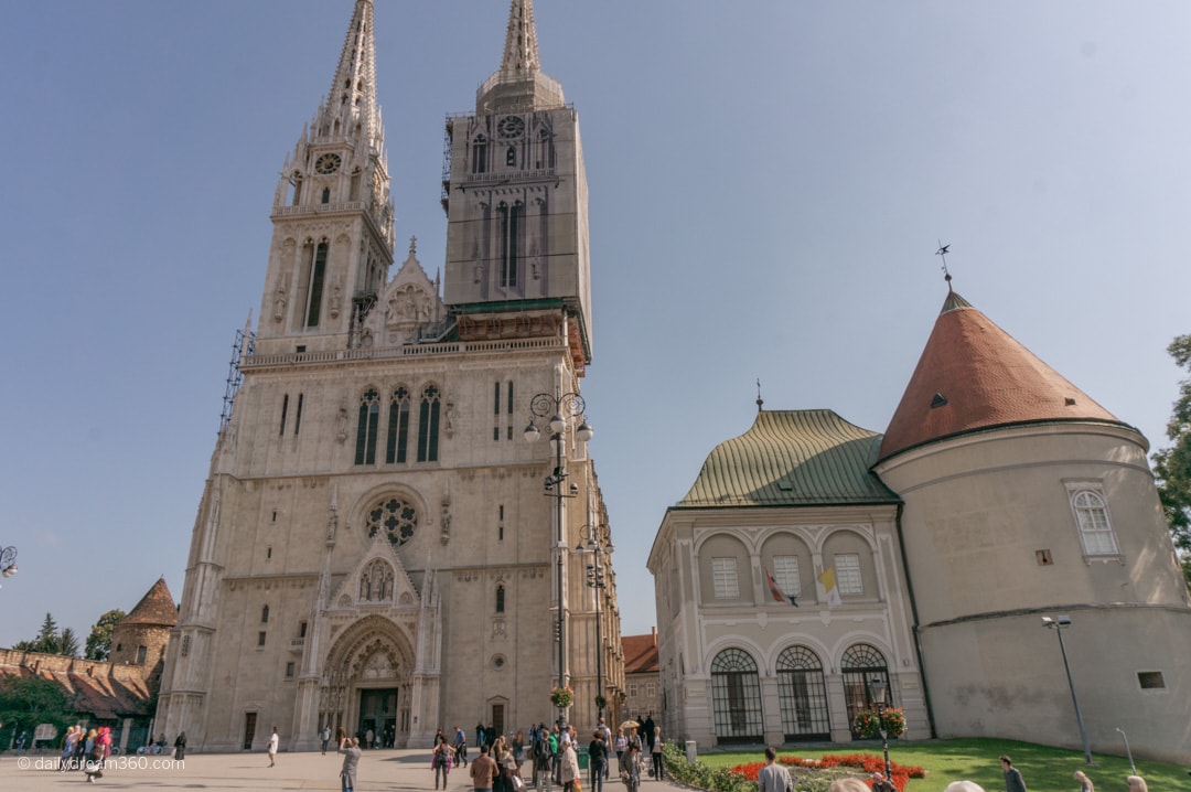 Zagreb Cathedral view from square