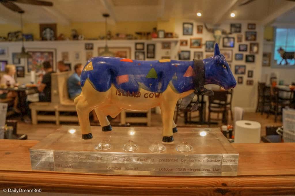 inside the Island Cow restaurant Sanibel Florida